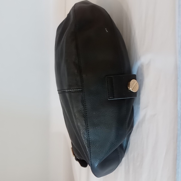 Isaac Mizrahi magnetic clasp large black shoulder bag - Picture 5 of 7